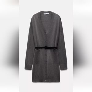 Zara Charcoal Cardigan with Ebony Belt